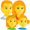 👨‍👩‍👧‍👧 Keluarga Laki Laki Perempuan Anak Perempuan Anak Perempuan Messenger