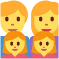 👨‍👩‍👧‍👧 Keluarga Laki Laki Perempuan Anak Perempuan Anak Perempuan Twitter