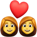 👩‍❤️‍👩 Pasangan dengan Hati Wanita Wanita Facebook