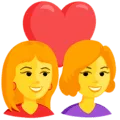 👩‍❤️‍👩 Pasangan dengan Hati Wanita Wanita Messenger