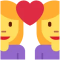 👩‍❤️‍👩 Pasangan dengan Hati Wanita Wanita Twitter