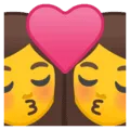 👩‍❤️‍💋‍👩 Cium Wanita Wanita Google