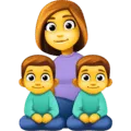 👩‍👦‍👦 Keluarga Perempuan Anak Laki Laki Anak Laki Laki Facebook