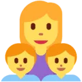 👩‍👦‍👦 Keluarga Perempuan Anak Laki Laki Anak Laki Laki Twitter