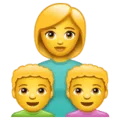 👩‍👦‍👦 Keluarga Perempuan Anak Laki Laki Anak Laki Laki WhatsApp
