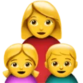 👩‍👧‍👦 Keluarga Perempuan Anak Perempuan Anak Laki Laki Apple