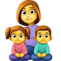 👩‍👧‍👦 Keluarga Perempuan Anak Perempuan Anak Laki Laki Facebook