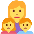 👩‍👧‍👦 Keluarga Perempuan Anak Perempuan Anak Laki Laki Twitter