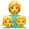👩‍👧‍👦 Keluarga Perempuan Anak Perempuan Anak Laki Laki WhatsApp