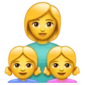 👩‍👧‍👧 Keluarga Perempuan Anak Perempuan Anak Perempuan WhatsApp