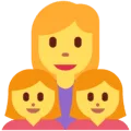 👩‍👧‍👧 Keluarga Perempuan Anak Perempuan Anak PerempuanTwitter