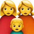 👩‍👩‍👦 Keluarga Perempuan Perempuan Anak Laki Laki Apple