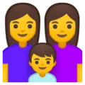👩‍👩‍👦 Keluarga Perempuan Perempuan Anak Laki Laki Google