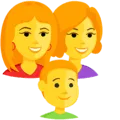👩‍👩‍👦 Keluarga Perempuan Perempuan Anak Laki Laki Messenger