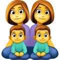 👩‍👩‍👦‍👦 Keluarga Perempuan Perempuan Anak Laki Laki Anak Laki Laki Facebook