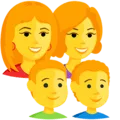 👩‍👩‍👦‍👦 Keluarga Perempuan Perempuan Anak Laki Laki Anak Laki Laki Messenger