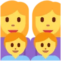 👩‍👩‍👦‍👦 Keluarga Perempuan Perempuan Anak Laki Laki Anak Laki Laki Twitter