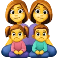 👩‍👩‍👧‍👦 Keluarga Perempuan Perempuan Anak Perempuan Anak Laki Laki Facebook