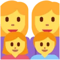 👩‍👩‍👧‍👦 Keluarga Perempuan Perempuan Anak Perempuan Anak Laki Laki Twitter