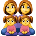 👩‍👩‍👧‍👧 Keluarga Perempuan Perempuan Anak Perempuan Anak Perempuan Facebook
