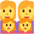 👩‍👩‍👧‍👧 Keluarga Perempuan Perempuan Anak Perempuan Anak Perempuan Twitter