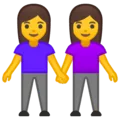 👭 Perempuan Berpegangan Tangan Google