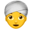 👳‍♀️ Perempuan Memakai Sorban Apple
