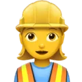 👷‍♀️ Pekerja Konstruksi Wanita Apple