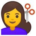 💇‍♀️ Perempuan Potong Rambut Google