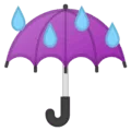 ☔ Payung dengan Tetesan Hujan Google