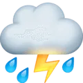 ⛈️ Awan dengan Petir dan Hujan Facebook
