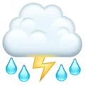 ⛈️ Awan dengan Petir dan Hujan WhatsApp