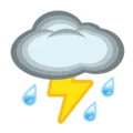 ⛈️ Awan dengan Petir dan Hujan