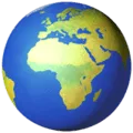 🌍 Globe Menampilkan Eropa Afrika Apple