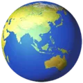 🌏 Globe Menampilkan Asia Australia Apple