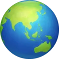 🌏 Globe Menampilkan Asia Australia Facebook