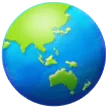 🌏 Globe Menampilkan Asia Australia Samsung
