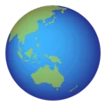 🌏 Globe Menampilkan Asia Australia