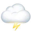 🌩️ Awan dengan Petir Apple