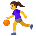 ⛹️‍♀️ Wanita Memantulkan Bola Google