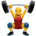 🏋️‍♂️ Pria Mengangkat Beban Apple