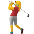 🏌️‍♀️ Wanita Bermain Golf Apple