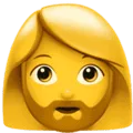 🧔‍♀️ Wanita Berjanggut Apple
