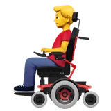👨‍🦼 Pria dengan Kursi Roda Bermotor Apple