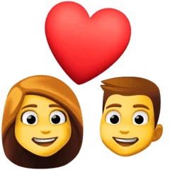👩‍❤️‍👨 Pasangan Hati Wanita dan Pria Facebook