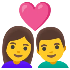 👩‍❤️‍👨 Pasangan Hati Wanita dan Pria Google