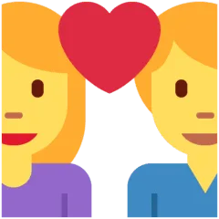 👩‍❤️‍👨 Pasangan Hati Wanita dan Pria Twitter