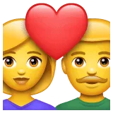 👩‍❤️‍👨 Pasangan Hati Wanita dan Pria WhatsApp