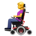 👩‍🦼 Wanita dengan Kursi Roda Bermotor Apple