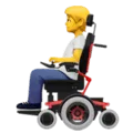 🧑‍🦼 Orang dengan Kursi Roda Bermotor apple